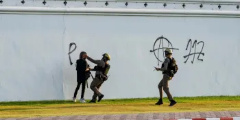 Grand Palace graffiti artist released on bail 