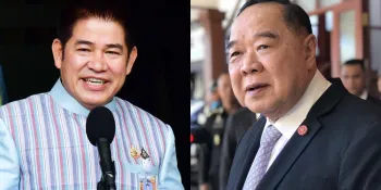 Thamanat Prompao (left) and Gen Prawit Wongsuwan (right)
