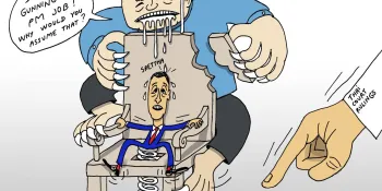 Cartoon by Stephff: Anutin is not gunning for PM job
