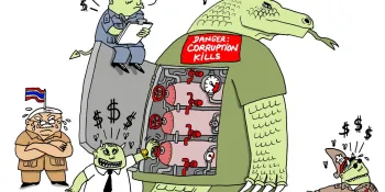 Cartoon by Stephff: Corruption kills