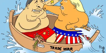Cartoon by Stephff: The boat is going to rock.