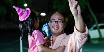 Jirawat after his release from the Bangkok Remand Prison (Photo by Ginger Cat)