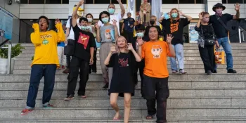 9 activists sentenced to prison over police station protest