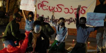 A performance at a gathering in Chiang Mai on 1 February 2025 commemorating the 4th anniversary of the military coup in Myanmar