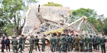 The ASEAN Interim Observer Team (IOT) visit to Chong An Ma, Ubon Ratchathani (Photo from NBT Connext)
