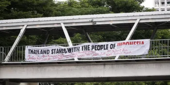Thai students express solidarity with Indonesian protesters