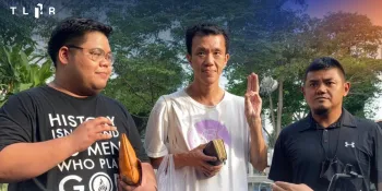 Boonkueanoon Paothong, Ekachai Hongkangwan, and Suranat Paenprasoet (Photo from TLHR)