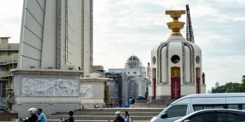 The Democracy Monument in July 2025 (File photo)