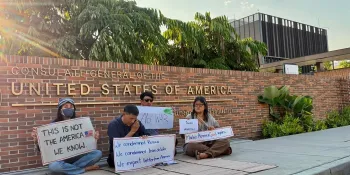 Chiang Mai residents demand condemn US military attack on Iran