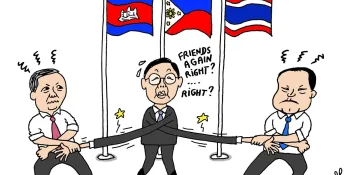 Cartoon by Stephff: Thai-Cambodian talks in the Philippines