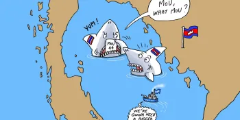 Cartoon by Stephff: Thailand ends sea boundary pact with Cambodia