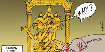 Cartoon by Stephff:  Erawan Shrine attack