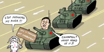 Cartoon by Stephff: The Tiananmen of Thailand's freshwater fish